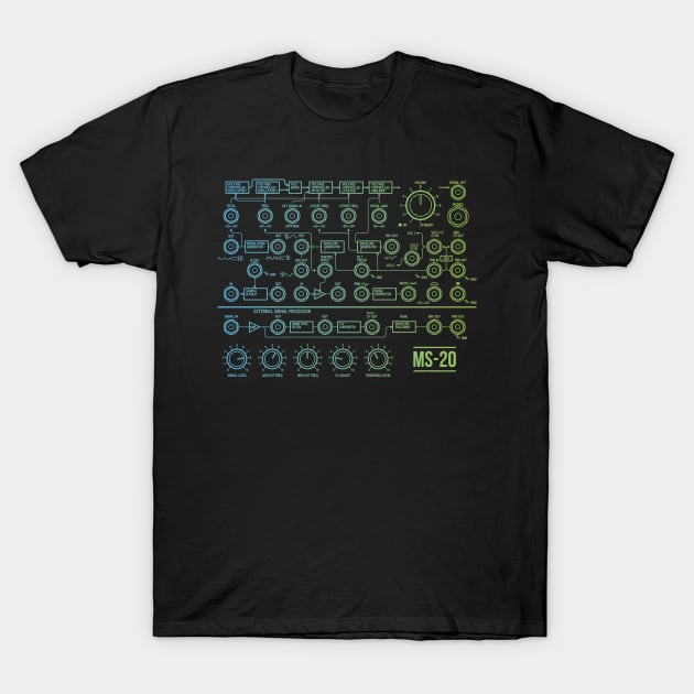 MS-20 Patch Panel T-Shirt by Synthshirt